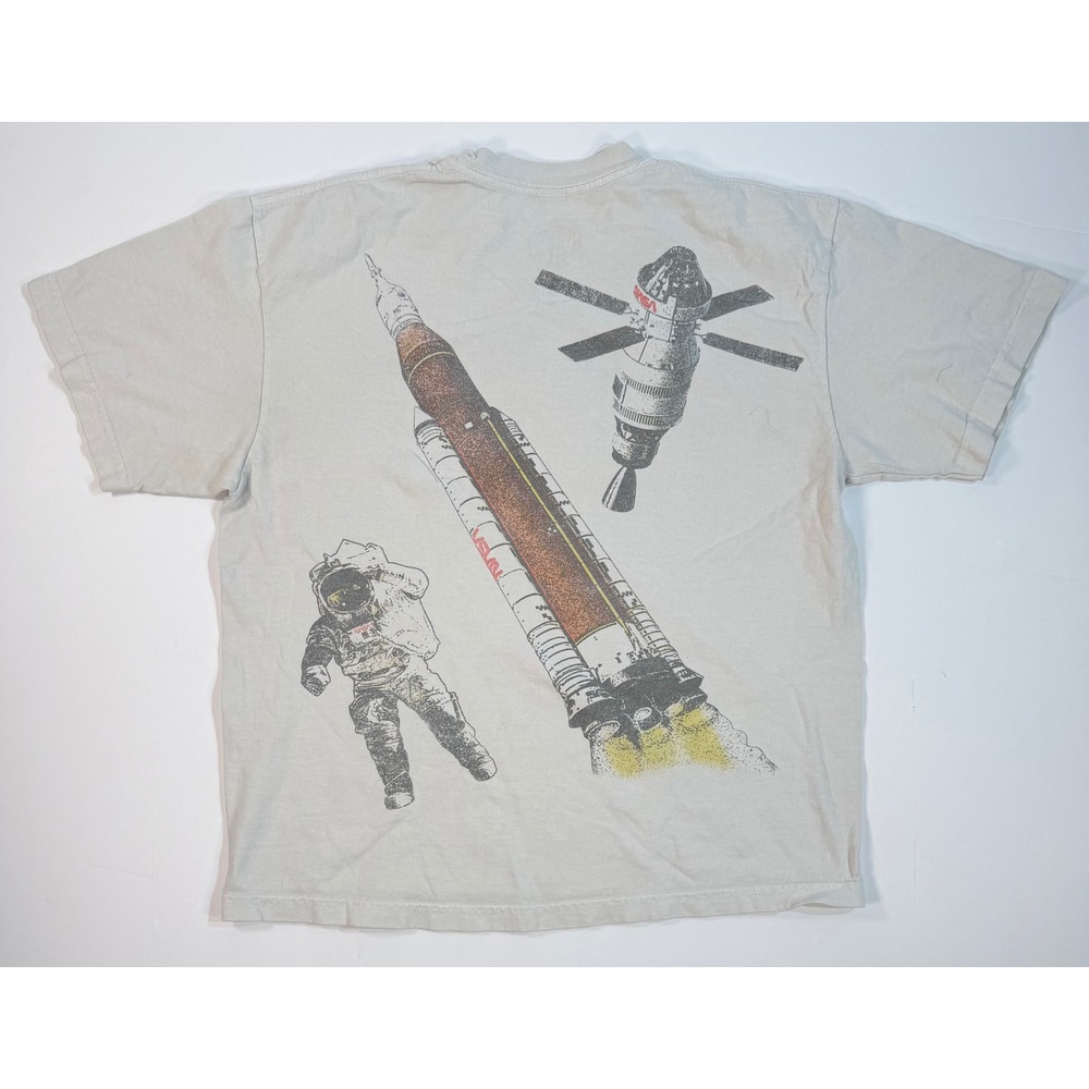Kid Cudi To The Moon World Tour 2022 T-Shirt NASA Graphic Mens Small Sand